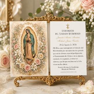 Spanish Guadalupe Wedding Floral Prayer 
