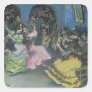 Spanish Gypsy Dancers, 1898 Square Sticker
