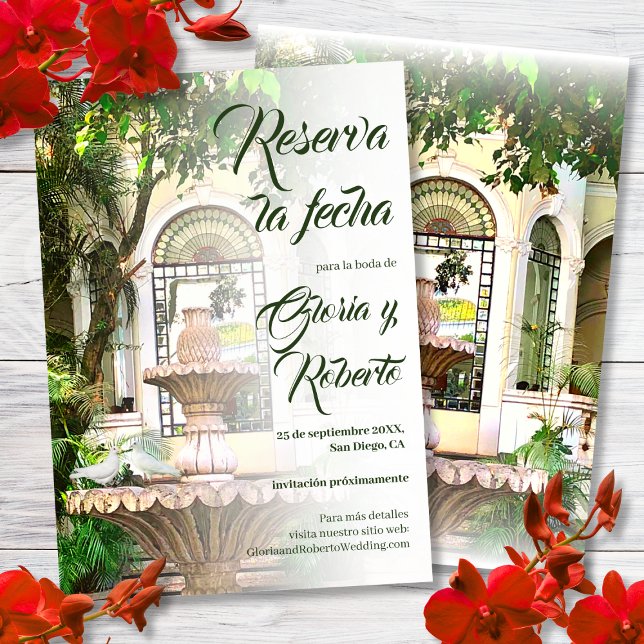 Spanish, Hacienda Mexican Wedding Save The Date Invitation (Creator Uploaded)