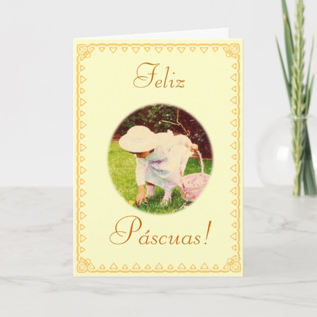 Spanish: Happy Easter Holiday Card (Front)