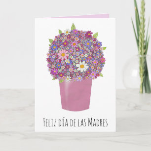Spanish Happy Mother’s Day Pink Bouquet Card