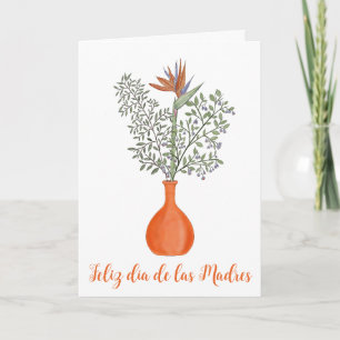 Spanish Happy Mother’s Day Strelitzia reginae Card