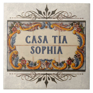 Spanish House Sign  Ceramic Tile