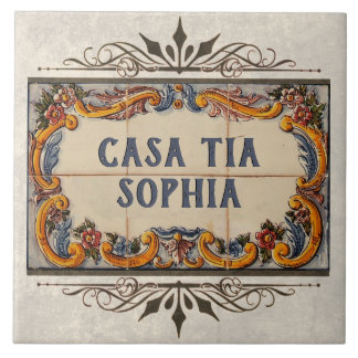 Spanish House Sign  Ceramic Tile