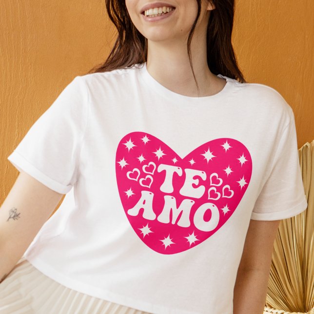 Spanish I Love You Te Amo Pink Valentine's Day T-Shirt (Creator Uploaded)