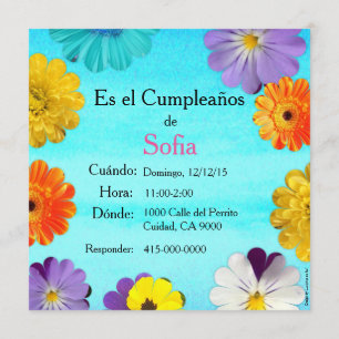 Spanish: Invitación de cumpleaños/ Birthday Invitation