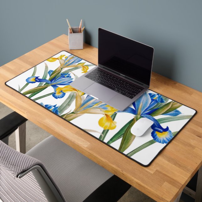 Spanish iris by Pierre-Joseph Redouté Desk Mat (Office 2)