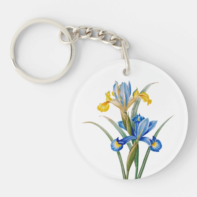 Spanish iris by Pierre-Joseph Redouté Key Ring (Front)