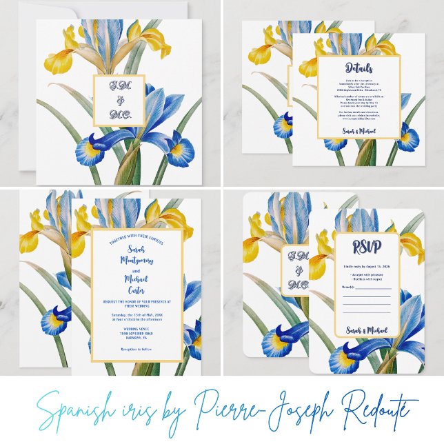 Spanish iris by Pierre-Joseph Redouté Save The Date (Spanish iris by Pierre-Joseph Redouté )