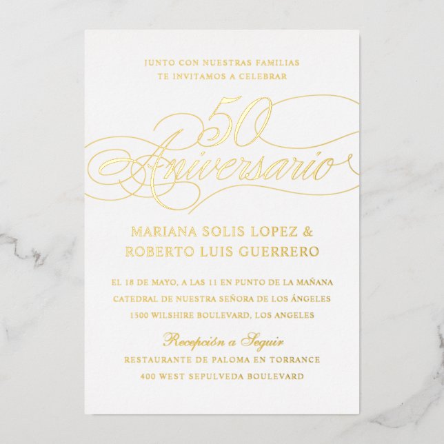 Spanish Language 50th Wedding Anniversary (Front)