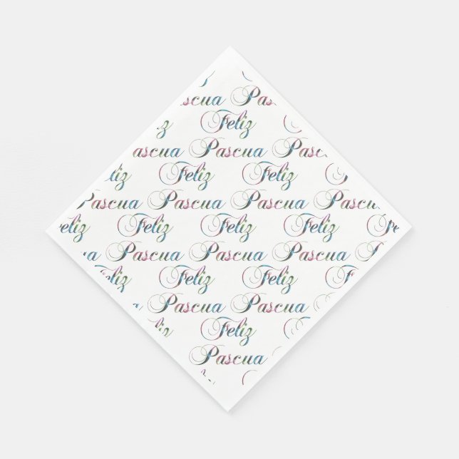 Spanish Language Easter Feliz Pascua Napkins (Corner)