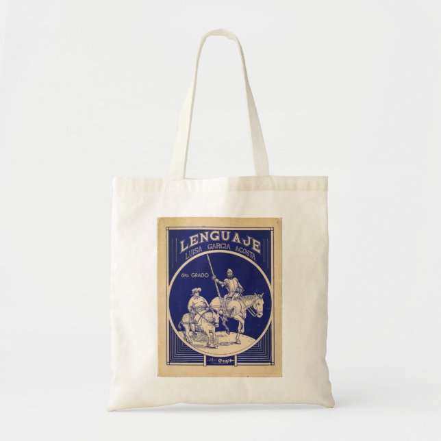Spanish Language Text 1962 Don Quixote Tote Bag (Front)
