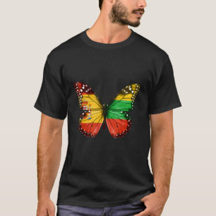 Spanish Lithuanian Flag Butterfly T-Shirt