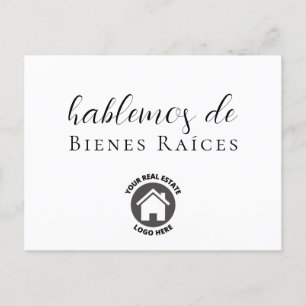 Spanish Logo Let's Talk Real Estate  Postcard