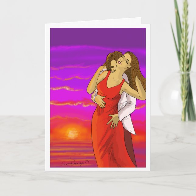 Spanish Lovers Valentines card (Front)