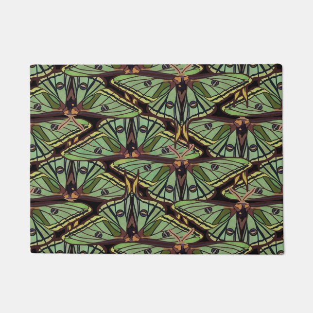 Spanish Luna Moth Pattern Doormat (Front)