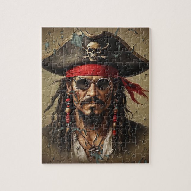 Spanish Maine Pirate Chieftain Jigsaw Puzzle (Vertical)