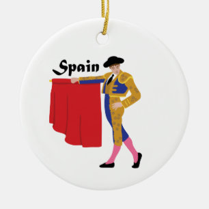 Spanish Man Ceramic Ornament