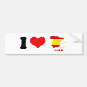 SPANISH MAP BUMPER STICKER