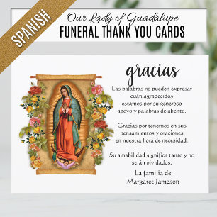 Spanish Mary Guadalupe Thank You Condolence