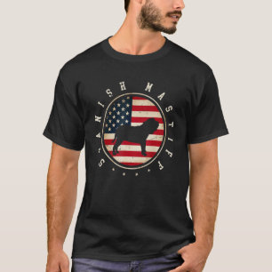 Spanish Mastiff USA Flag 4th July Dog Mum Dad T-Shirt