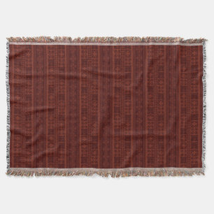 Spanish Mediaeval Pattern Red Throw Blanket