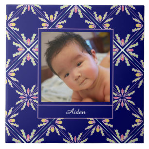 Spanish Mediterranean Pattern Custom Photo Ceramic Tile