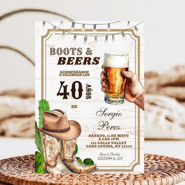 Spanish Mexican Cowboy Adult Man Invitation (Creator Uploaded)