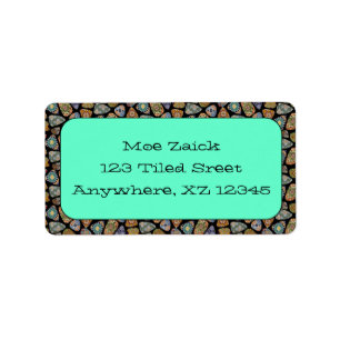 Spanish & Mexican Tile Mosaic Label