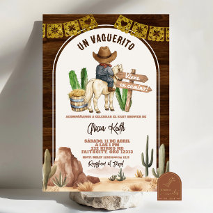 Spanish Mexican Wild West Cowboy Baby Shower Invitation