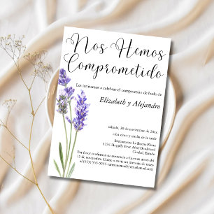 Spanish Minimal Lavender Wedding Engagement Party Invitation