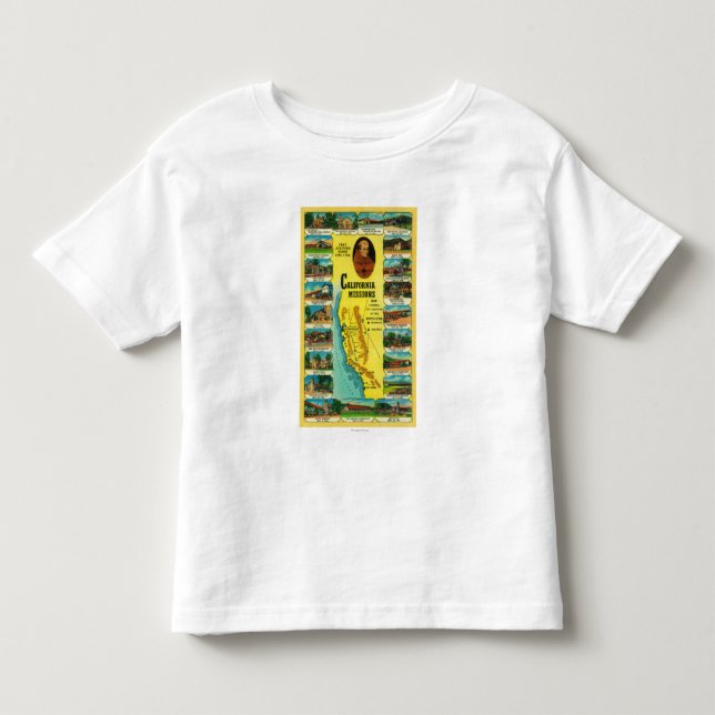 Spanish Missions of California showing Toddler T-Shirt (Front)