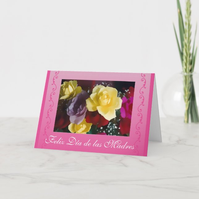 Spanish: Mother's Day roses / dia de las madres Card (Front)