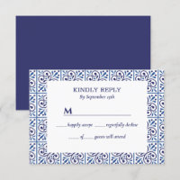 Spanish Navy Indigo Tile Mediterranean wedding