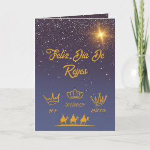 Spanish Navy Stars Christmas Three Kings Day Holiday Card
