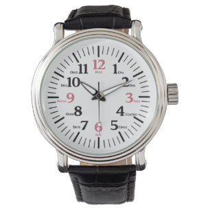 Spanish Numeral Character (Black font) Watch