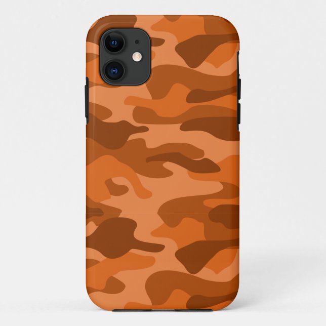 Spanish Orange Monocolor Camo Case-Mate iPhone Case (Back)
