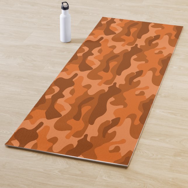 Spanish Orange Monocolor Camo Yoga Mat (In Situ)