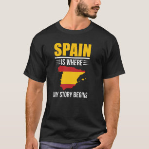 Spanish origin Spain flag men women and children T-Shirt