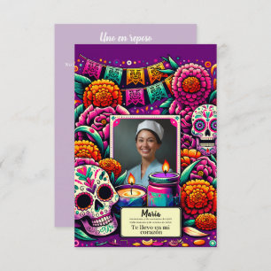 Spanish Our Lady of Guadalupe Prayer skull