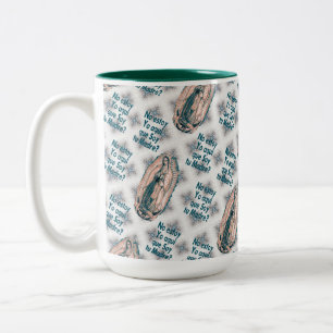 Spanish Our Lady of Guadalupe Virgin Mary Sepia Two-Tone Coffee Mug