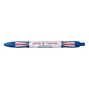 Spanish Patriotic Campaign Candidate Name Election Blue Ink Pen