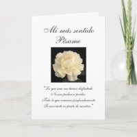Spanish: Pesame B&W sympathy card