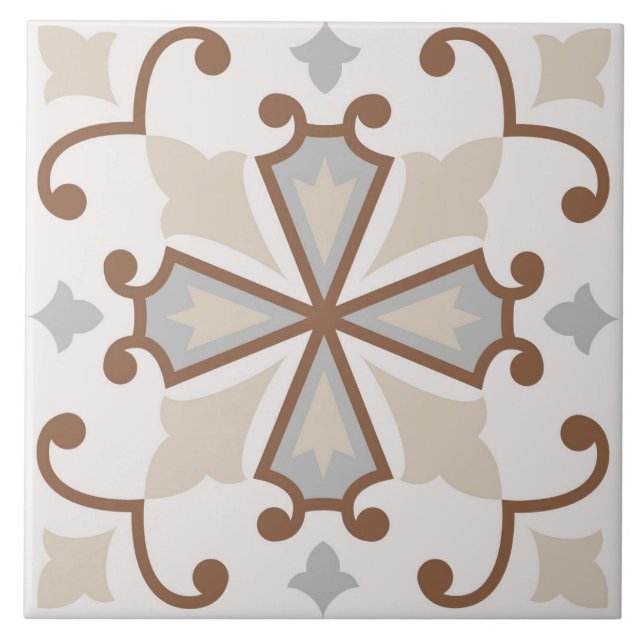 Spanish Portuguese Boho  Ceramic Tile (Front)