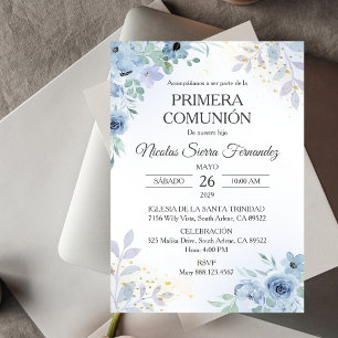 Spanish Primera Comunion Cute First Communion Invitation