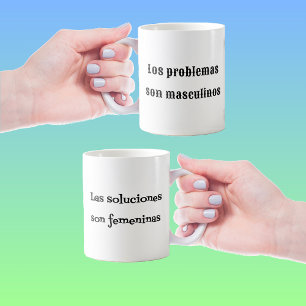 Spanish problemas soluciones phrase mug