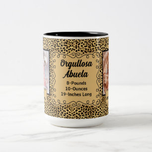 SPANISH Proud Grandmother   Baby Cheetah Photo Mug