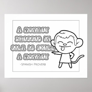 Spanish Proverb Colouring Poster