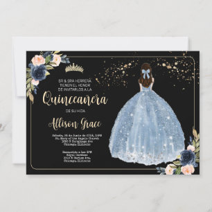 Spanish Quinceañera invite, 15 Birthday Party Invitation