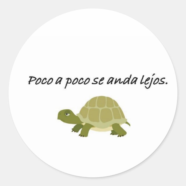 Spanish Quotes Classic Round Sticker (Front)